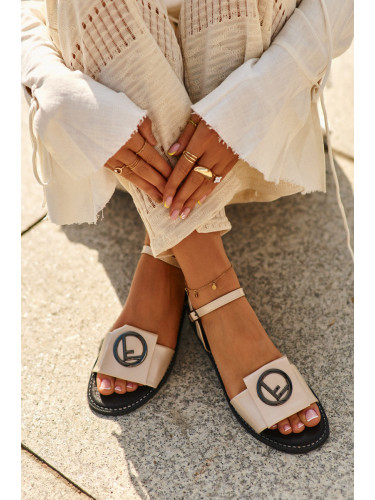 S. BARSKI Дамски Сандали С Декорация С.Барски КВ27-045 Златни