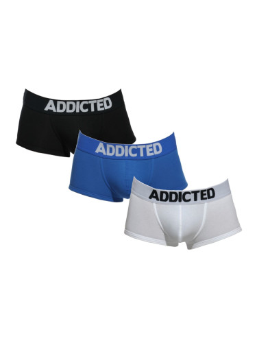 3PACK Men's Addicted Boxer Shorts Multicolored