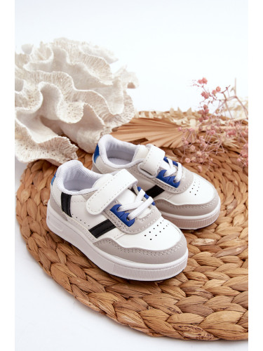 Boto Класически детски спортни обувки Бяло-Син Marlin