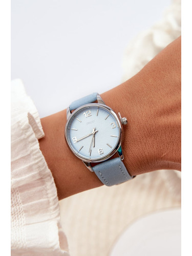 Women's watch with an eco leather strap Blue Ernest