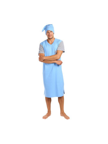 Men's nightgown Foltýn blue oversize