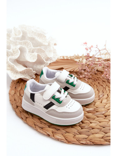 Boto Класически детски спортни обувки бяло-зелен Marlin