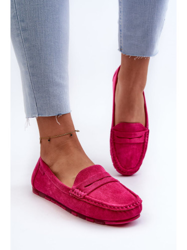 Women's Eco Suede Loafers Big Star Memory Foam System Fuchsia