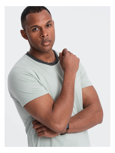 Ombre Men's T-shirt with raw finish - gray-green