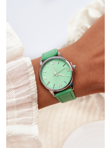 Women's watch on an eco leather strap Green Ernest