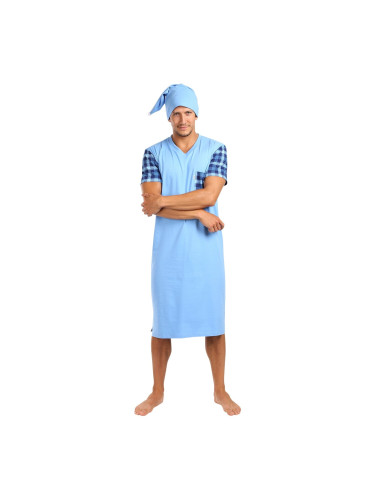 Men's nightgown Foltýn blue oversize
