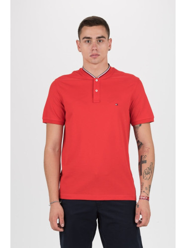 Tommy Hilfiger Polo shirt - BASEBALL COLLAR SLIM POLO red