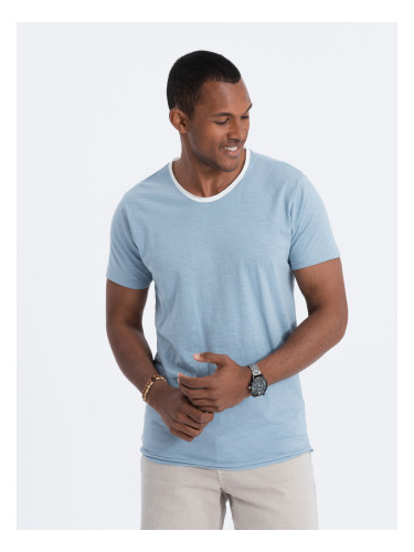 Ombre Men's T-shirt with raw finish - blue