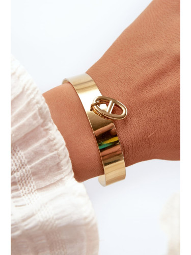 Women's bracelet with embellishment, stainless steel, gold