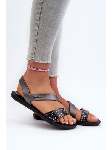 Women's sandals Ipanema Vibe Sandal Fem Black and Silver