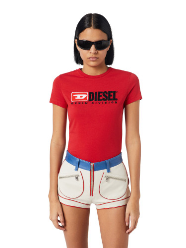 Diesel T-shirt - T-SLI-DIV T-SHIRT red