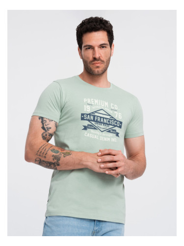 Ombre San Francisco men's printed cotton t-shirt - mint