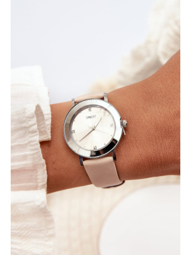 Women's watch with beige strap Ernest