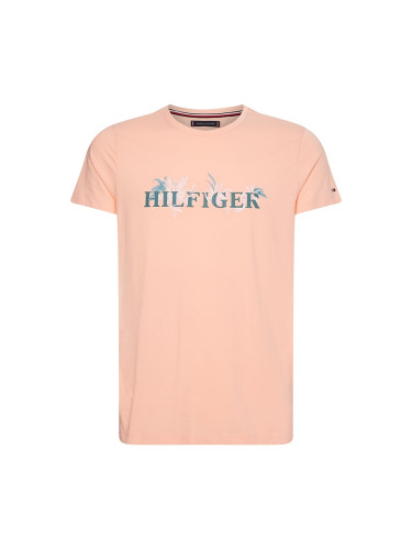 Tommy Hilfiger T-shirt - PALM FLORAL TEE orange