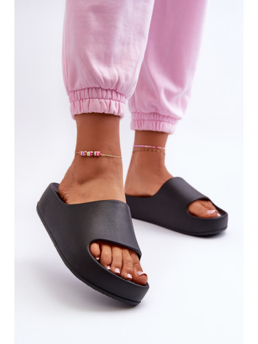 Boto Дамски джапанки на платформа Черен Airaplea