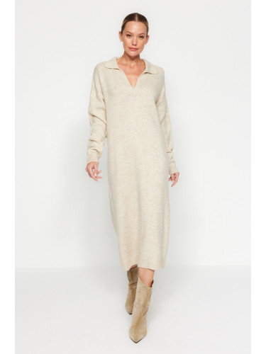Trendyol Stone Care Collection Midi Knitwear Dress