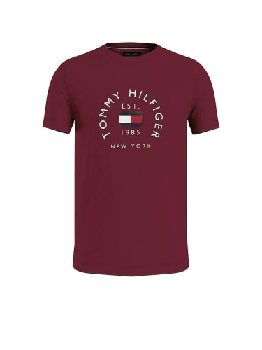 Tommy Hilfiger T-shirt - HILFIGER FLAG ARCH TEE red