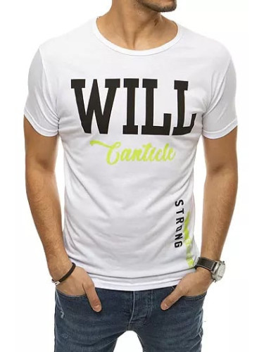 White men's T-shirt RX4341 with print