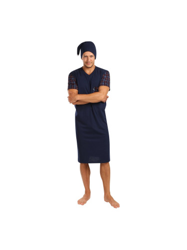 Men's nightgown Foltýn dark blue