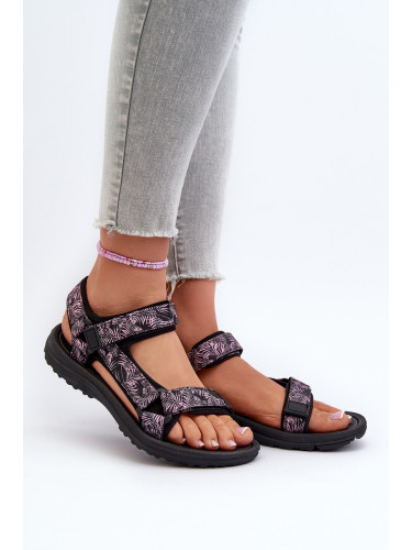 EVENTO Леки спортни дамски сандали черно-розови Lumeria