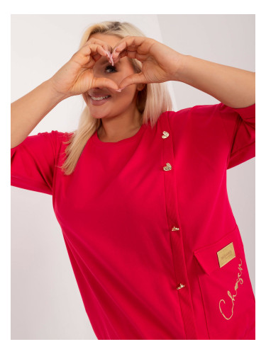 Plus size red blouse