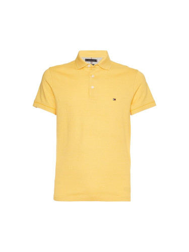 Tommy Hilfiger Polo shirt - MOULINE TIPPED SLIM POLO yellow