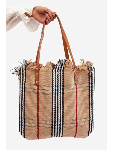 Boto Голяма тъкана плажна чанта Кафява Avonas