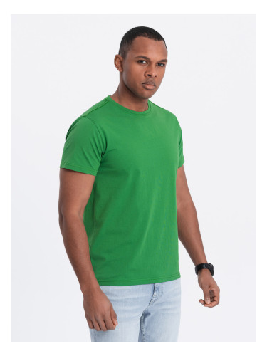 Ombre BASIC men's classic cotton T-shirt - green