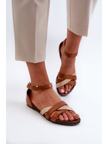 Zazoo Brown Leather Flat Sandals