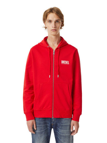 Sweatshirt - Diesel SGIRKHOODZIPECOLOGO SWEATSHIRT red