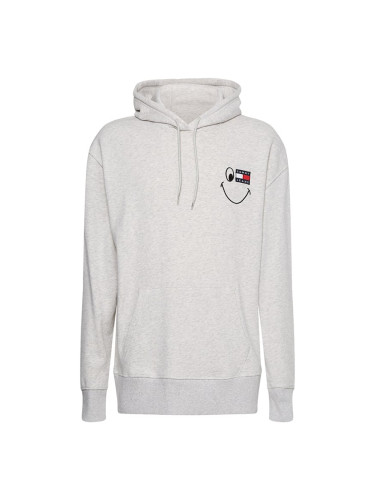 Tommy Jeans Sweatshirt - TJM SMILEY BADGE HOODIE white