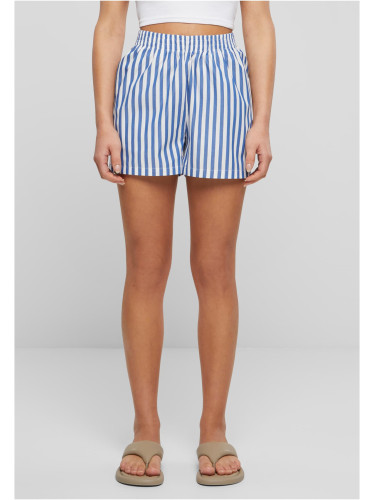 Women's striped shorts white/blue