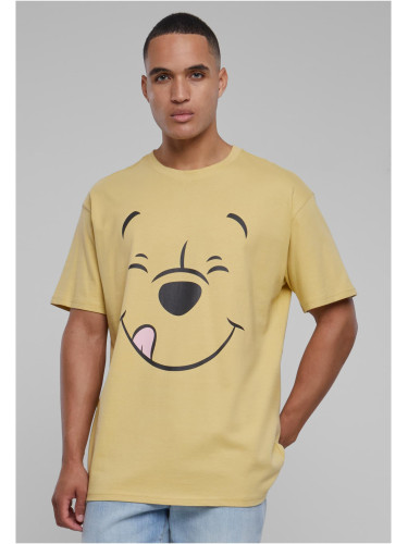 Disney 100 Winnie the Pooh Face Oversize Men's T-Shirt Yellow