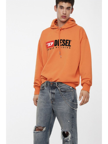 Sweatshirt - Diesel SDIVISION SWEATSHIRT orange