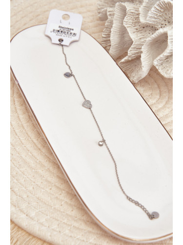 Гривна за крак с мотив на сърце