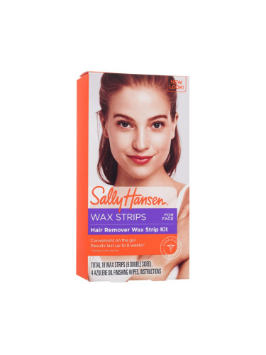 Sally Hansen Wax Hair Remover Wax Strip Kit For Face Продукти за депилация за жени Комплект