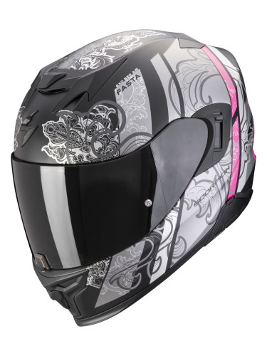 Scorpion EXO 520 EVO AIR FASTA Matt Black/Silver/Pink L Каска