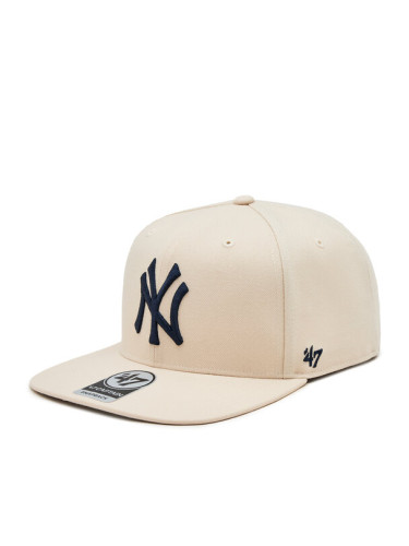 47 Brand Шапка с козирка New York Yankees No Shot '47 CAPTAIN NSHOT17WBP Бежов