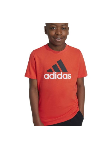 adidas ESSENTIALS TWO-COLOR BIG LOGO Юношеска  тениска, червено, размер