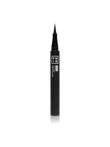 3INA The 24H Pen Eyeliner Mini дълготрайна очна линия цвят 900 - Black 0,6 мл.