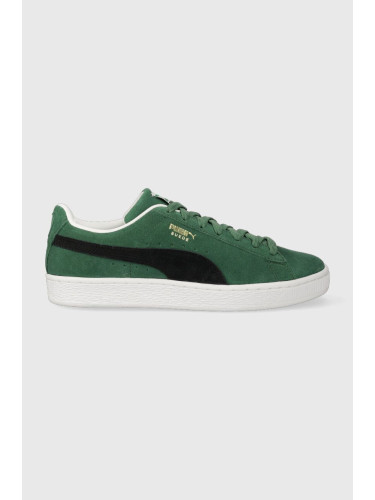 Велурени маратонки Puma Suede Classic XXI в зелено 390984 374915