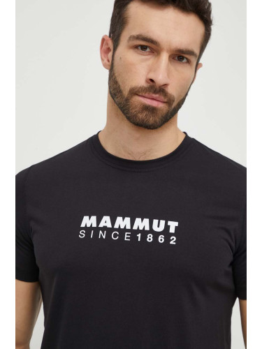Спортна тениска Mammut Mammut Core в черно с принт