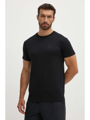 Тениска Hummel Active в черно с изчистен дизайн 224499