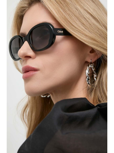 Слънчеви очила Chloé в черно CH0197S