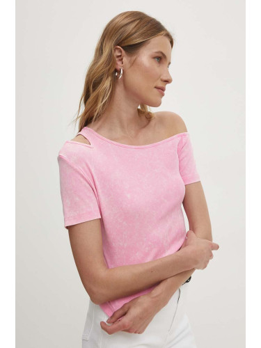 Тениска Answear Lab в розово