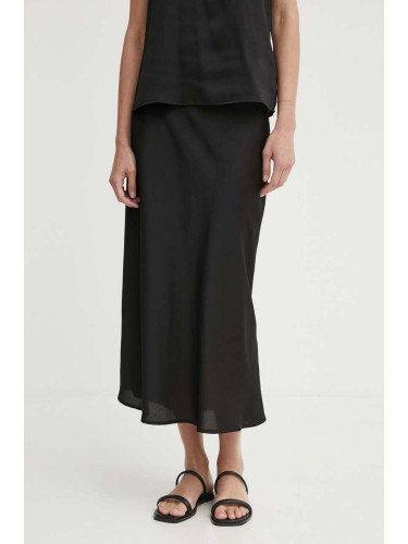 Пола Bruuns Bazaar AcaciaBBJoane skirt в черно дълга със стандартна кройка BBW3909