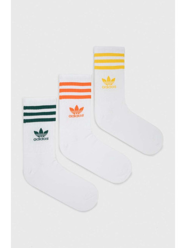 Чорапи adidas Originals (3 броя)  3-pack в бяло IU2661