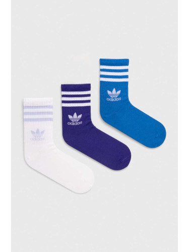 Чорапи adidas Originals (3 броя)  3-pack в синьо IU2659