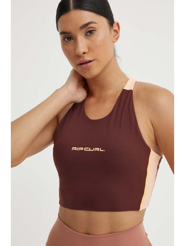 Спортен сутиен Rip Curl Revival в бордо с десен