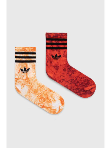 Чорапи adidas Originals (2 чифта) в оранжево IN6308
